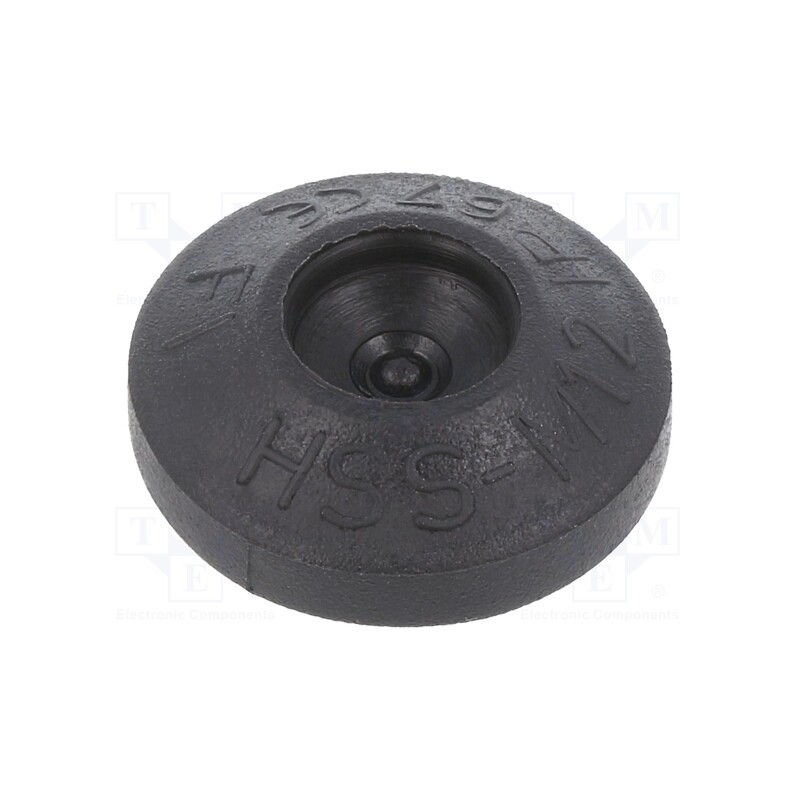 50 pcs : HSS-M12-TPE RAL9005 - Grommet, Ømount.hole: 12mm, elastomer thermoplastic TPE, black