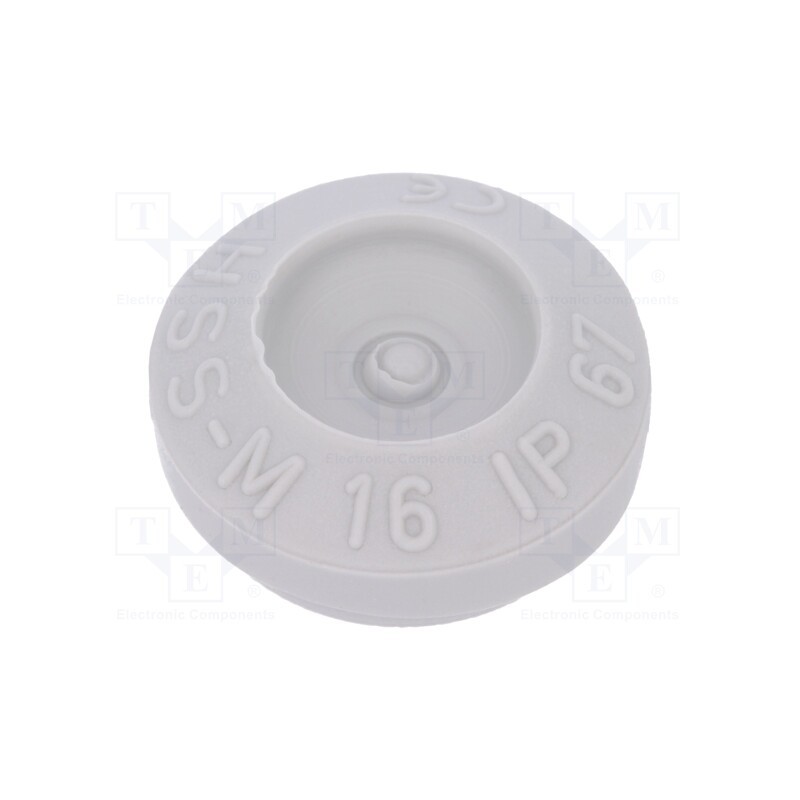 50 pcs : HSS-M16-TPE - Grommet, Ømount.hole: 16mm, elastomer thermoplastic TPE, grey