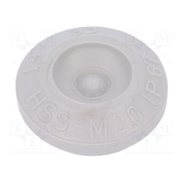 50 pcs : HSS-M20-TPE - Grommet, Ømount.hole: 20mm, elastomer thermoplastic TPE, grey