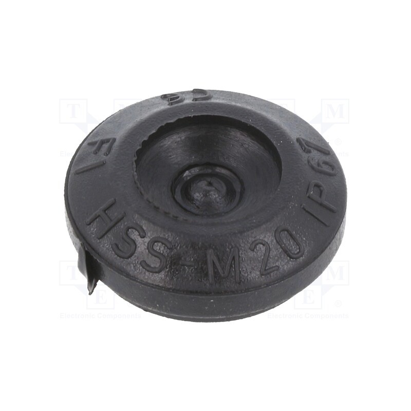 50 pcs : HSS-M20-TPE RAL9005 - Grommet, Ømount.hole: 20mm, elastomer thermoplastic TPE, black
