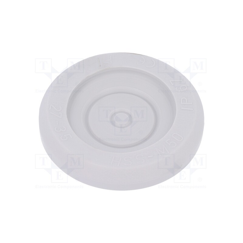 10 pcs : HSS-M50-TPE - Grommet, Ømount.hole: 50mm, elastomer thermoplastic TPE, grey
