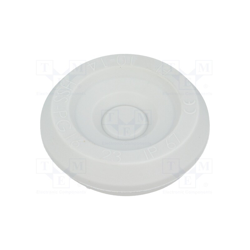 50 pcs : HSS-PG16 TPE - Grommet, Ømount.hole: 23mm, elastomer thermoplastic TPE, grey