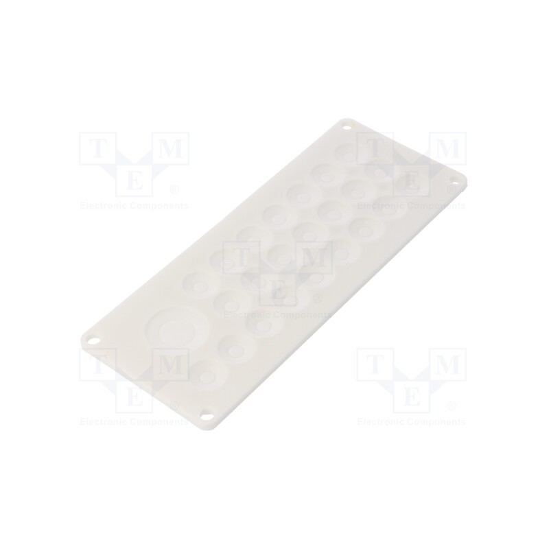 10 pcs : HTK-24 TPE - Multigate grommet, elastomer thermoplastic TPE, light grey