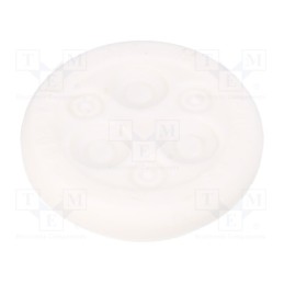 10 pcs : HTL-28-6-TPE-V0 - Multigate grommet, Ømount.hole: 28mm, white, Panel thick: 1.5÷5mm