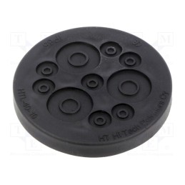 10 pcs : HTL-40-10-TPE RAL9005 - Multigate grommet, Ømount.hole: 40mm, black, Panel thick: 1.5÷5mm
