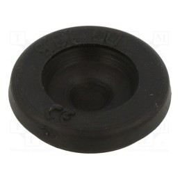 50 pcs : HTT-13,5 - Grommet, with bulkhead, Ømount.hole: 20.5mm, black, -40÷100°C