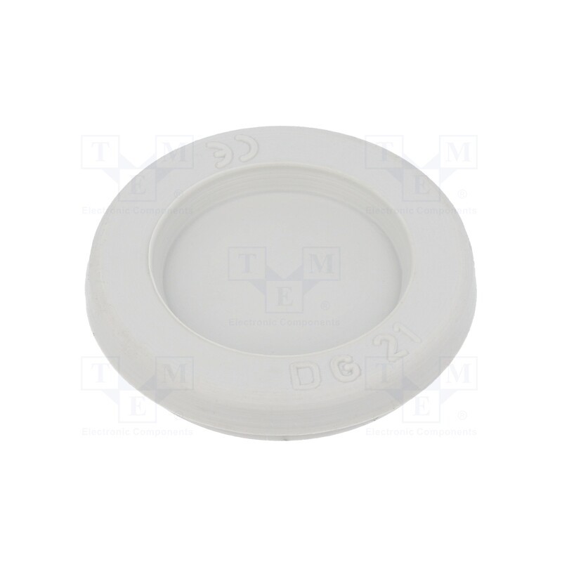 50 pcs : HTT-21 RAL7035 - Grommet, with bulkhead, Ømount.hole: 28mm, grey, -40÷100°C, IP54