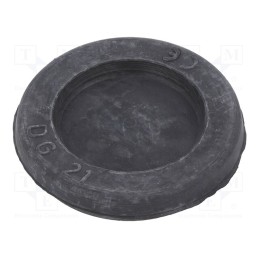 20 pcs : HTT-21-V0 - Grommet, with bulkhead, Ømount.hole: 28mm, black, -40÷100°C, IP54
