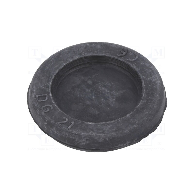20 pcs : HTT-21-V0 - Grommet, with bulkhead, Ømount.hole: 28mm, black, -40÷100°C, IP54