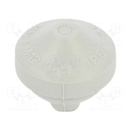 50 pcs : MET-M12 RAL7035 - Grommet, elastomer thermoplastic TPE, grey, 3÷5mm, IP67, MET-M