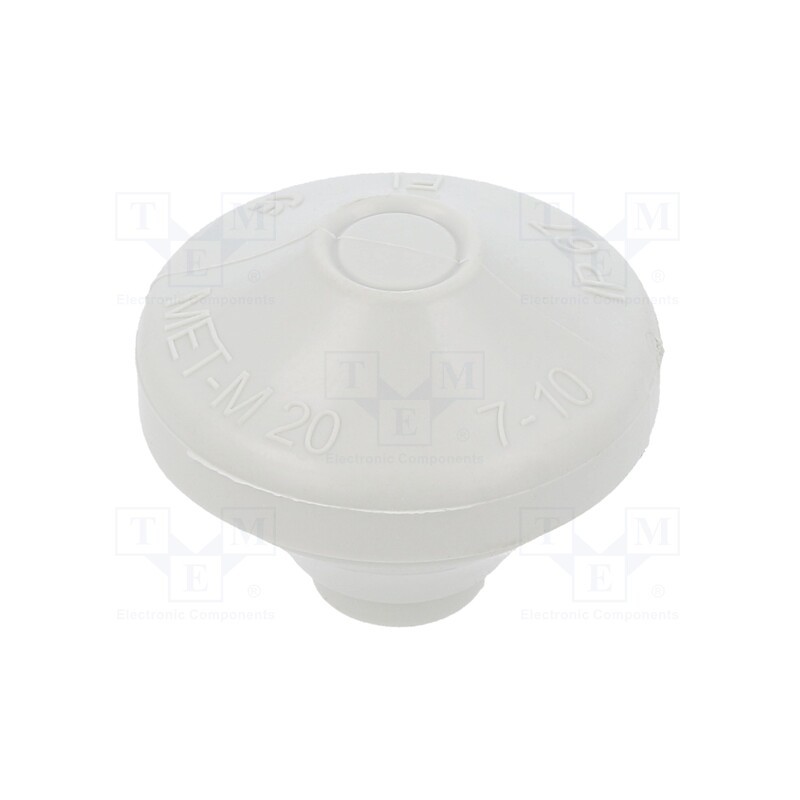 20 pcs : MET-M20 RAL7035 - Grommet, elastomer thermoplastic TPE, grey, 7÷10mm, IP67, MET-M