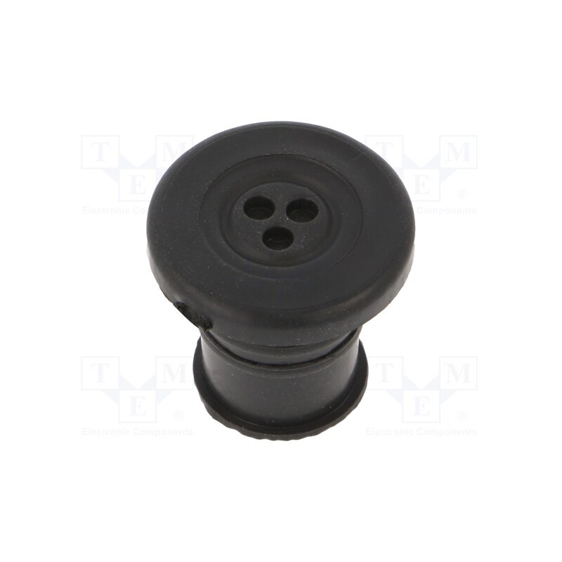 50 pcs : SP-16 TPE - Multigate grommet, Ømount.hole: 11.5mm, black, Holes no: 3, SP
