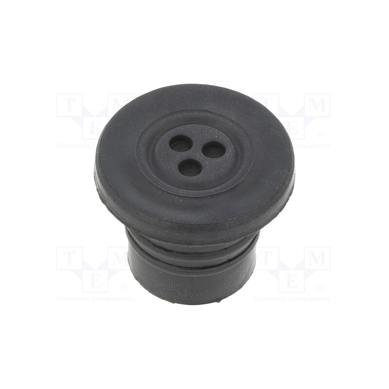 50 pcs : SP-20 TPE - Multigate grommet, Ømount.hole: 14.5mm, black, Holes no: 3, SP