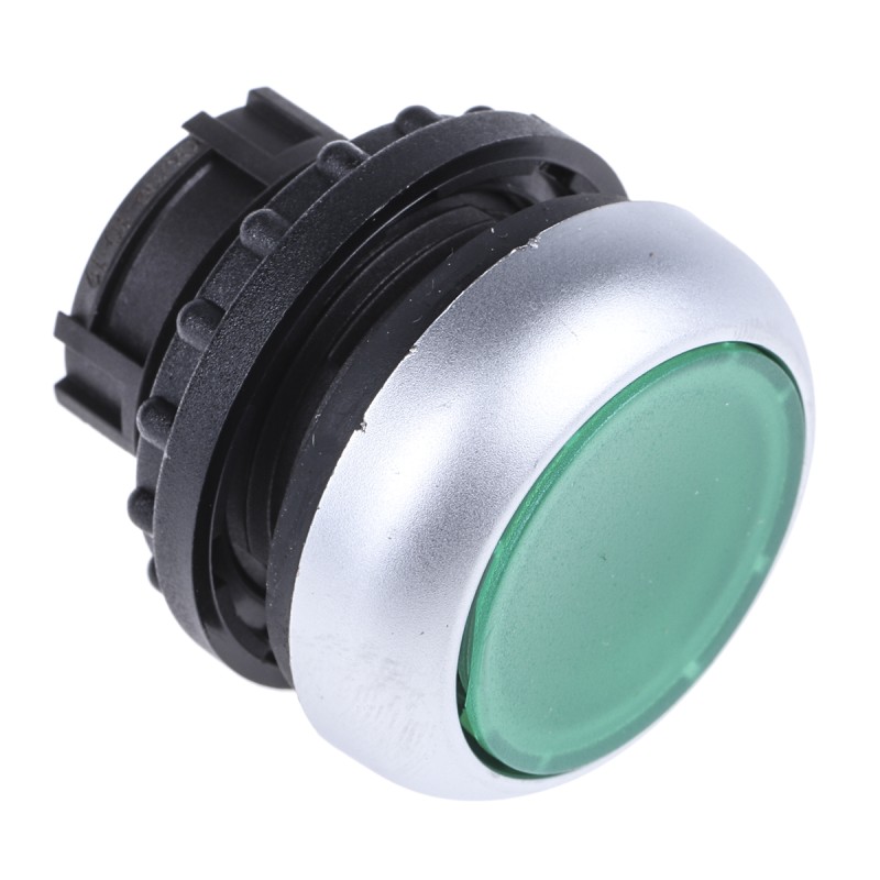 1 pcs - Eaton RMQ Titan M22 Series Green Illuminated Momentary Push Button Head, 22mm Cutout, IP69K