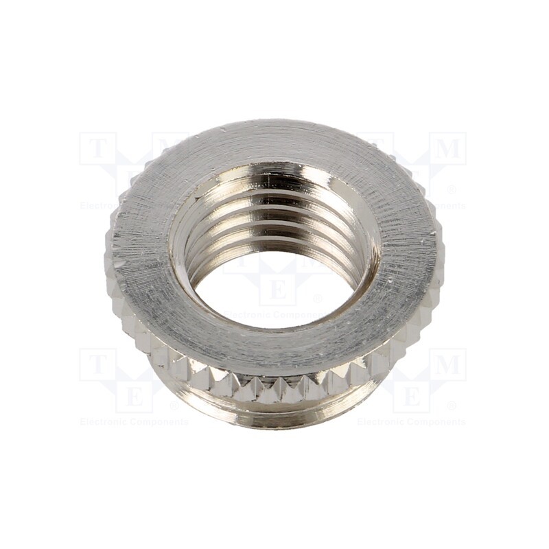 10 pcs : 1.076.1612.50 - Reduction of threads for glands, Int.thread: M12, brass, nickel