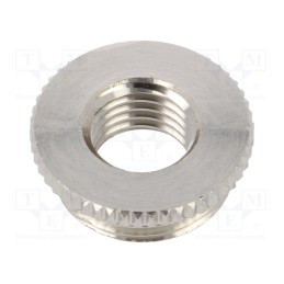 10 pcs : 1.076.2012.50 - Reduction of threads for glands, Int.thread: M12, brass, nickel