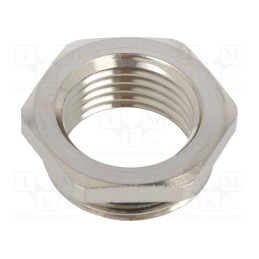 10 pcs : 1.077.1109.01 - Reduction of threads for glands, Int.thread: PG9, brass, nickel