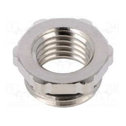 10 pcs : 1.077.1612.50 - Reduction of threads for glands, Int.thread: M12, brass, nickel