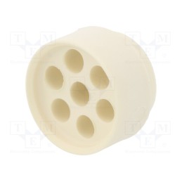 10 pcs : 1.089.2900.19 - Insert for gland, 6.5mm, NPT1 1/4',NPT1', elastomer, Holes no: 6