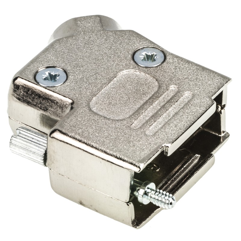 1 pcs - MH Connectors MHD45ZK Series Zinc Angled D Sub Backshell, 9 Way, Strain Relief