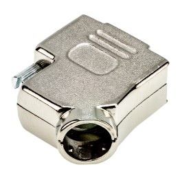 1 pcs - MH Connectors MHD45ZK Series Zinc Angled D Sub Backshell, 9 Way, Strain Relief