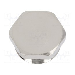 10 pcs : 1.155.1600.50 - Stopper, M16, 1.5, IP54, brass, Plating: nickel, V-NE-Ms