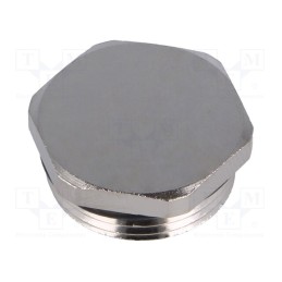 10 pcs : 1.156.1600.01 - Stopper, PG16, IP68, brass, Plating: nickel, V-NE-Ms, Thread: PG