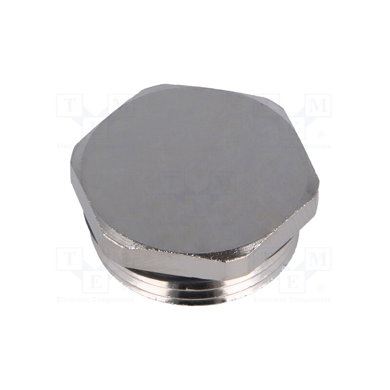 10 pcs : 1.156.1600.01 - Stopper, PG16, IP68, brass, Plating: nickel, V-NE-Ms, Thread: PG