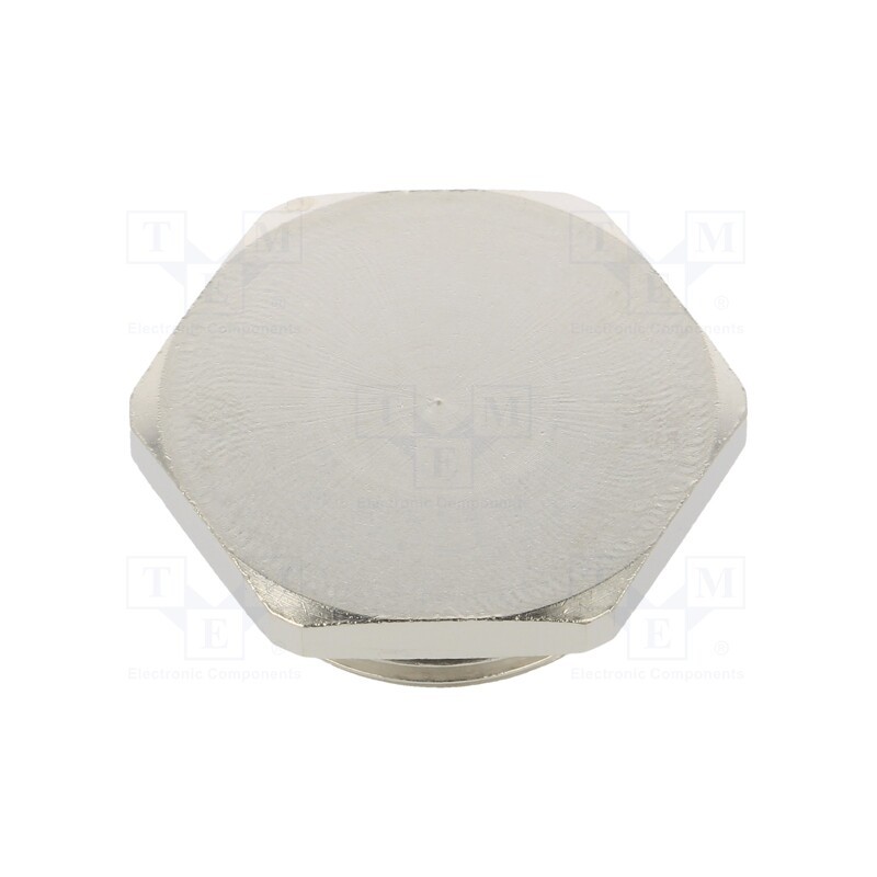 10 pcs : 1.156.2500.50 - Stopper, M25, 1.5, IP68, brass, Plating: nickel, V-NE-Ms, -20÷95°C