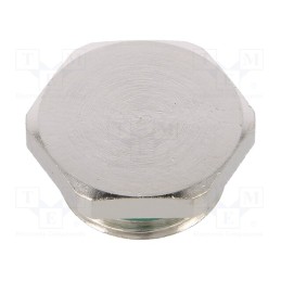 10 pcs : 1.157.1600.50 - Stopper, M16, 1.5, IP68, brass, Plating: nickel, V-NE-Ms, Seal: FKM