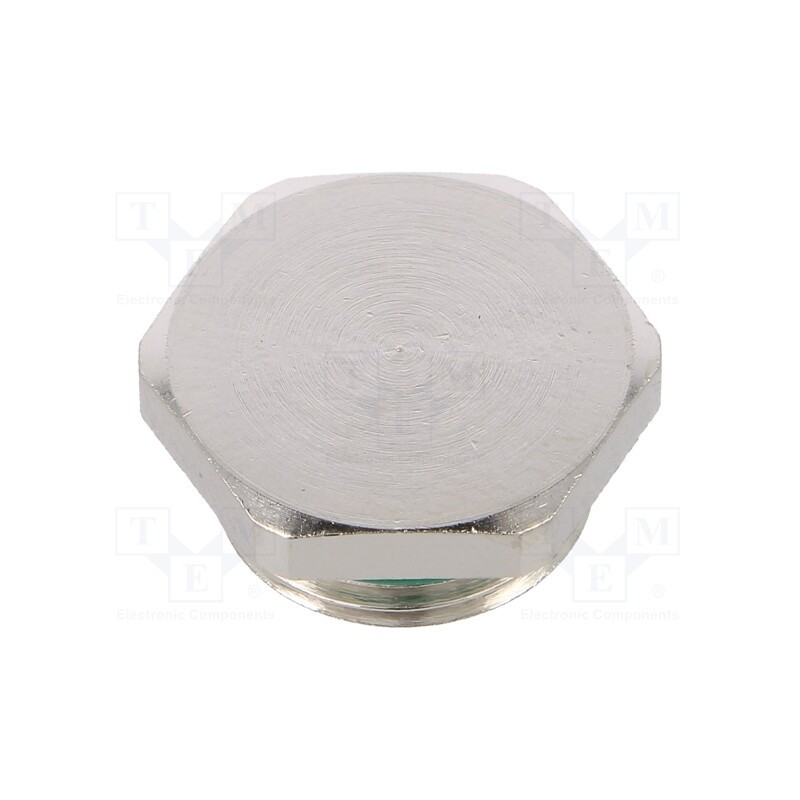 10 pcs : 1.157.1600.50 - Stopper, M16, 1.5, IP68, brass, Plating: nickel, V-NE-Ms, Seal: FKM