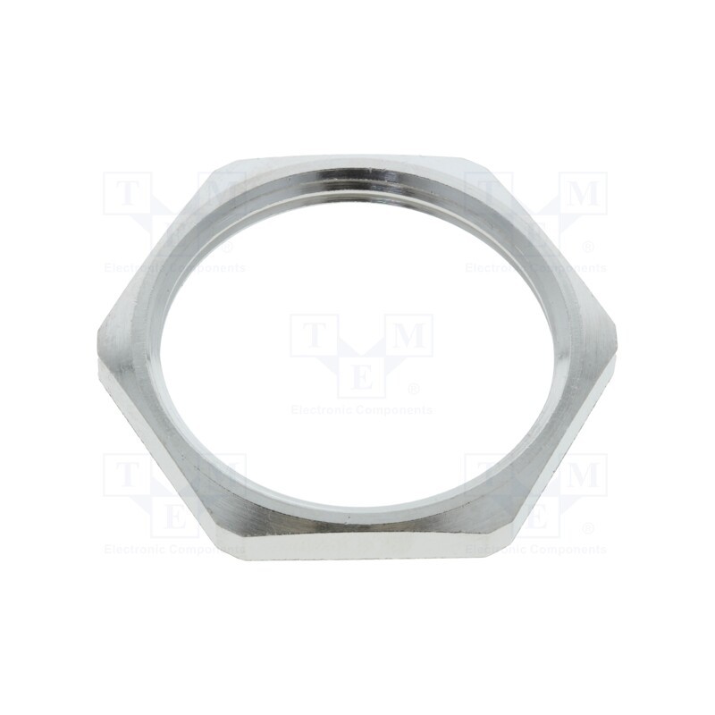 20 pcs : 1.161.3200.50 - Nut, M32, brass, nickel, Thk: 4mm, Spanner: 36mm, Thread: metric