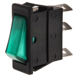 1 pcs - Arcolectric (Bulgin) Ltd Illuminated SPST, On-Off Rocker Switch Panel Mount