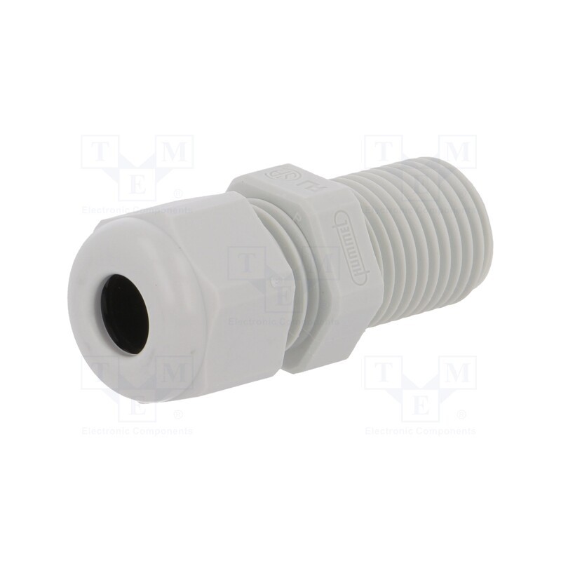 20 pcs : 1.209.0700.60 - Cable gland, with long thread, PG7, IP68, polyamide, light grey