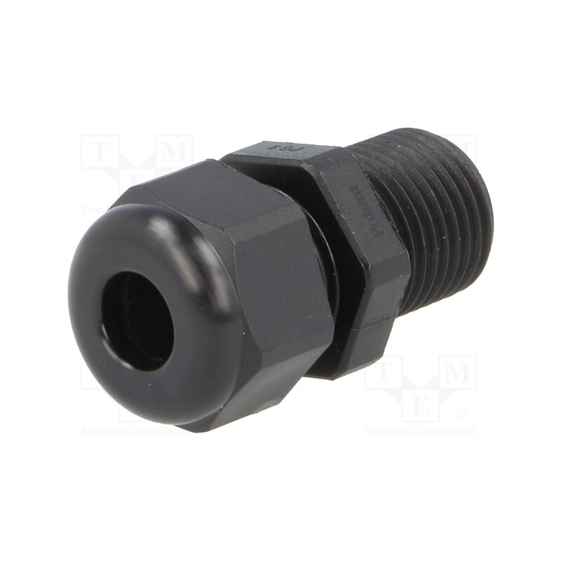 20 pcs : 1.209.0901.60 - Cable gland, with long thread, PG9, IP68, polyamide, black, HSK-K