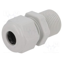 20 pcs : 1.209.1100.60 - Cable gland, with long thread, PG11, IP68, polyamide, light grey