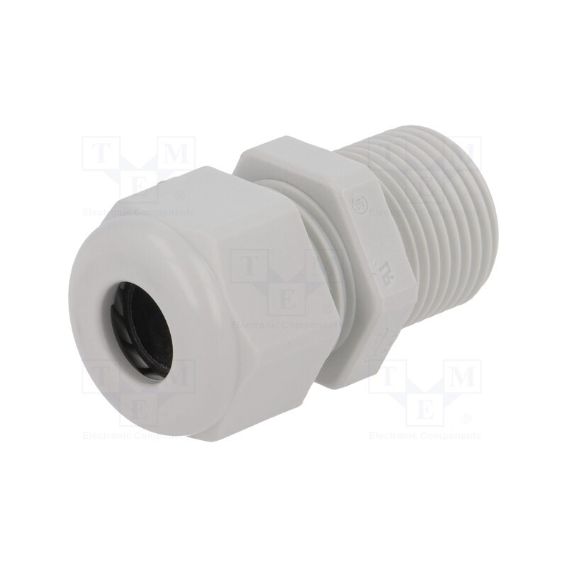 20 pcs : 1.209.1100.60 - Cable gland, with long thread, PG11, IP68, polyamide, light grey