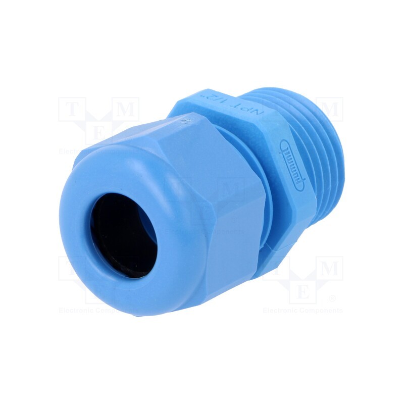20 pcs : 1.209.1202.70 - Cable gland, NPT1/2', IP68, polyamide, blue, UL94V-0, HSK-K