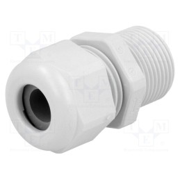 20 pcs : 1.209.1300.61 - Cable gland, with long thread, PG13,5, IP68, polyamide, UL94V-0