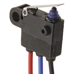 1 pcs - Omron Hinge Lever Micro Switch, Pre-wired Terminal, 2 A @ 12 V dc, SPST, IP67