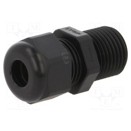 10 pcs : 1.209.1601.30 - Cable gland, with long thread, M16, 1.5, IP68, polyamide, black