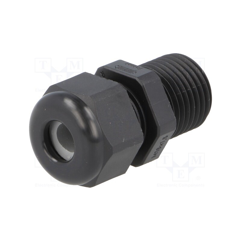 10 pcs : 1.209.1601.31 - Cable gland, with long thread, M16, 1.5, IP68, polyamide, black