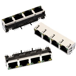 1 pcs - Wurth Elektronik WR-MJ Series Female RJ45 Connector, PCB Mount, Nickel Plated Bronze Shield