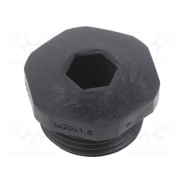 10 pcs : 1.255.2001.50 - Stopper, M20, 1.5, IP54, polyamide, black, V-NE Metric, -20÷80°C