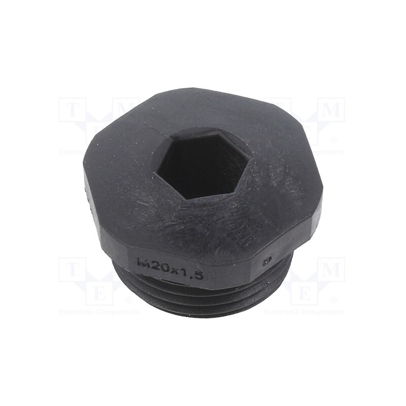 10 pcs : 1.255.2001.50 - Stopper, M20, 1.5, IP54, polyamide, black, V-NE Metric, -20÷80°C