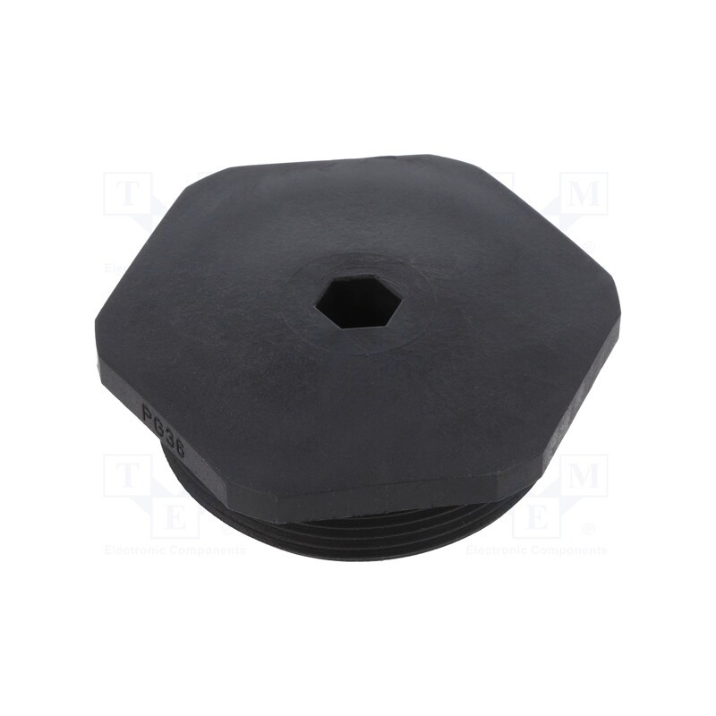 10 pcs : 1.255.3601.11 - Stopper, PG36, IP54, polyamide, black, V-NE PG, Thread: PG, -20÷80°C