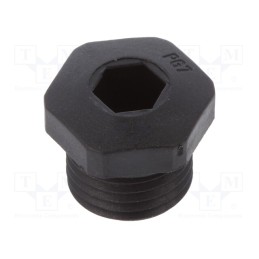 10 pcs : 1.256.0701.11 - Stopper, PG7, IP68, polyamide, black, V-NE-SD PG, Thread: PG
