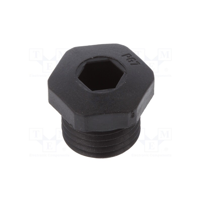 10 pcs : 1.256.0701.11 - Stopper, PG7, IP68, polyamide, black, V-NE-SD PG, Thread: PG