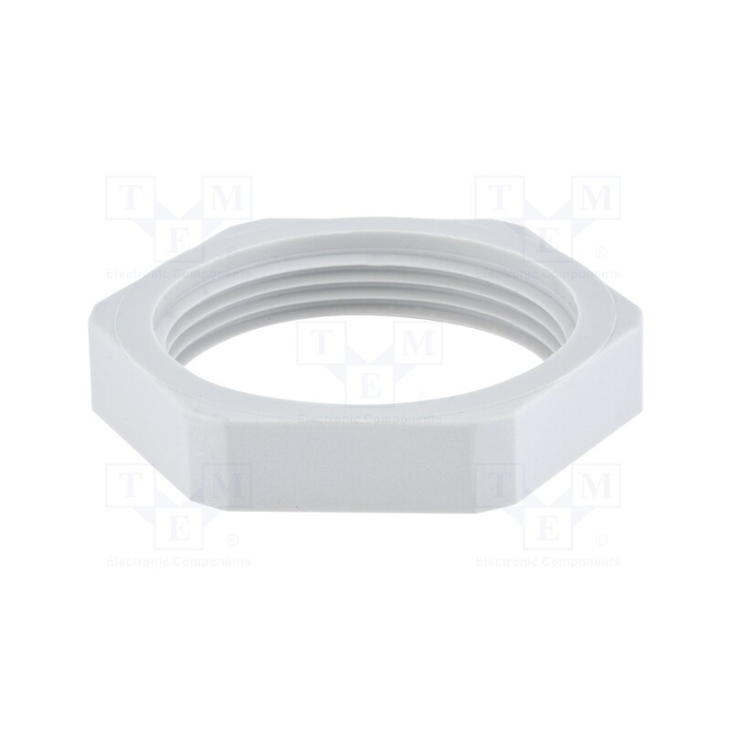 20 pcs : 1.262.1000.70 - Nut, NPT1', polyamide, UL94V-0, Thk: 7mm, Spanner: 40mm, grey