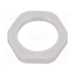 20 pcs : 1.262.1100.11 - Nut, PG11, polyamide, Thk: 5mm, Spanner: 24mm, grey, -40÷100°C